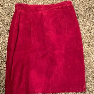 Vintage Gitano Fuchsia Suede Pencil Skirt